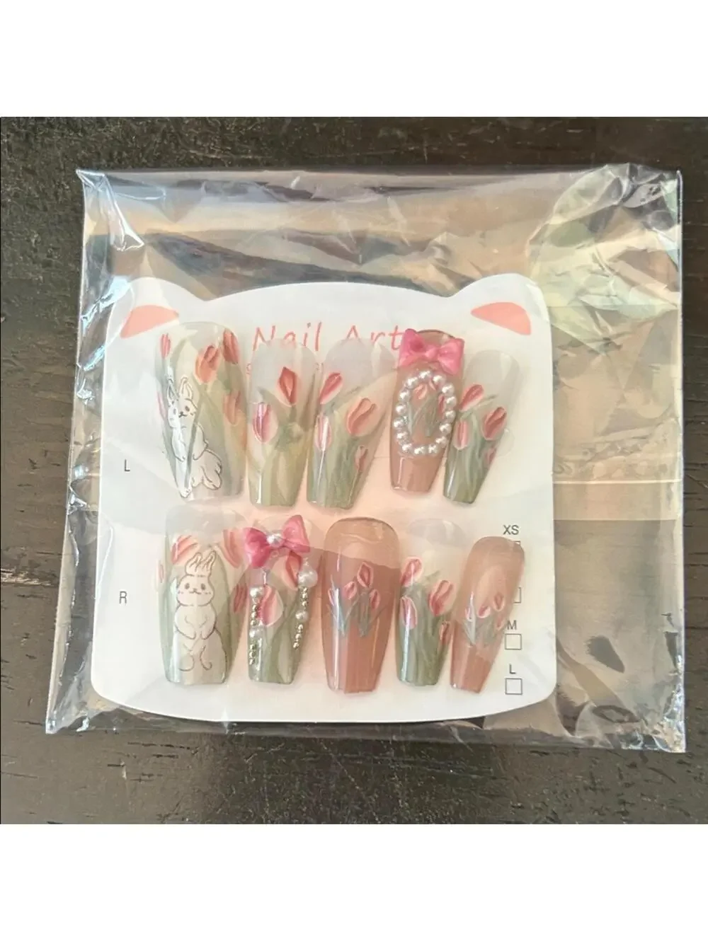 Floral Bunny Nail Art Set